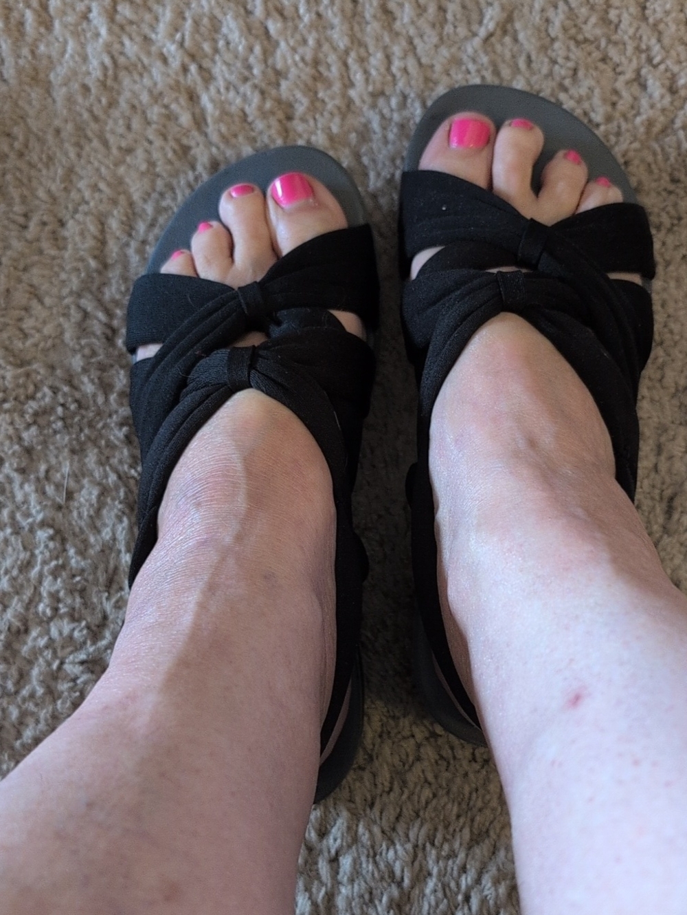 Clarks Black Knot-Front Women's Sandals